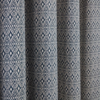 Aztec Navy 3 Pencil Pleat Ready Made Curtains Aztec Navy 3 Pencil Pleat Ready Made Curtains