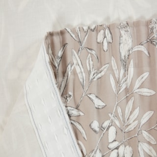 Aviary Parchment Pencil Pleat Ready Made Curtains Aviary Parchment Pencil Pleat Ready Made Curtains