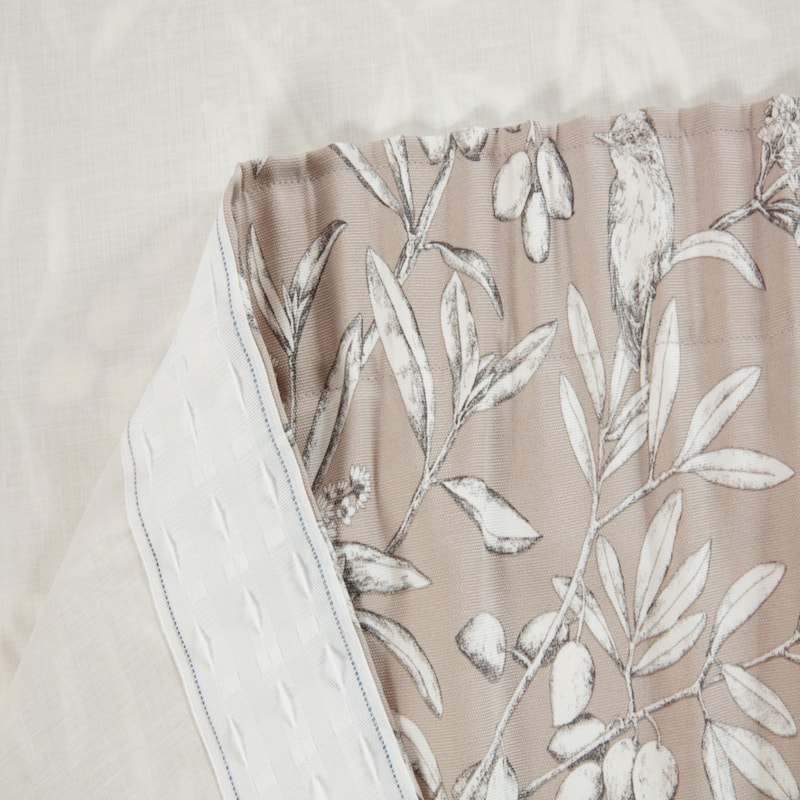 Aviary Parchment Pencil Pleat Ready Made Curtains Aviary Parchment Pencil Pleat Ready Made Curtains