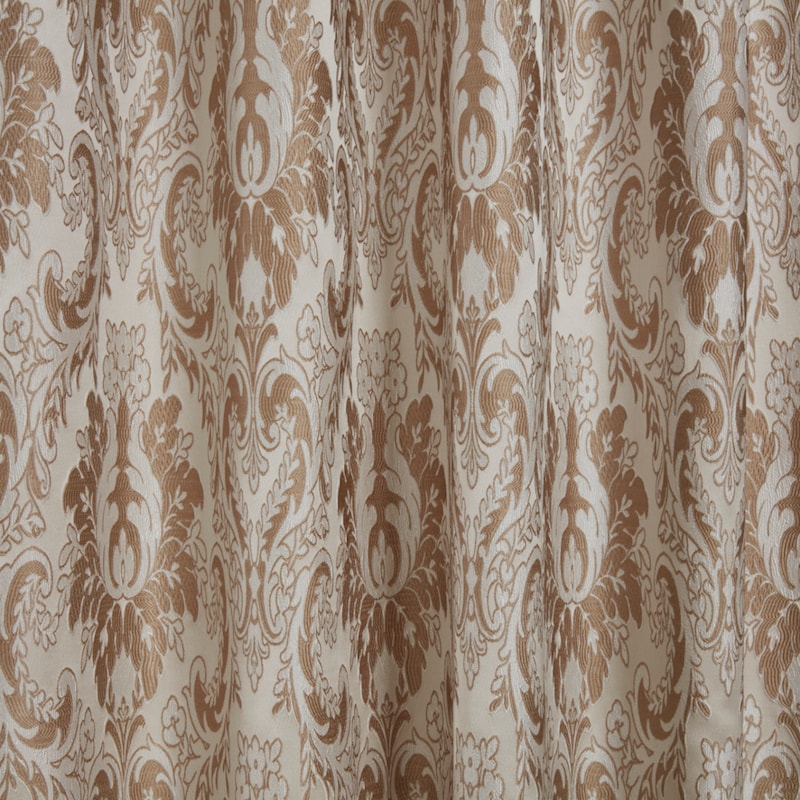 Tegola Latte Ready Made Pencil Pleat Curtain