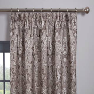 Tegola Charcoal Ready Made Pencil Pleated Curtain Tegola Charcoal Ready Made Pencil Pleated Curtain