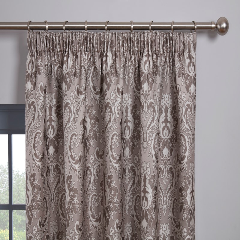 Tegola Charcoal Ready Made Pencil Pleated Curtain Tegola Charcoal Ready Made Pencil Pleated Curtain