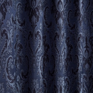 Tegola Navy Ready Made Pencil Pleat Curtain Tegola Navy Ready Made Pencil Pleat Curtain