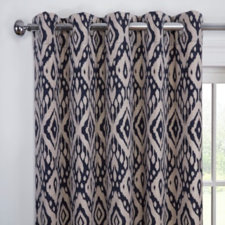 Marrakech Navy Ready Made Eyelet Curtain Marrakech Navy Ready Made Eyelet Curtain