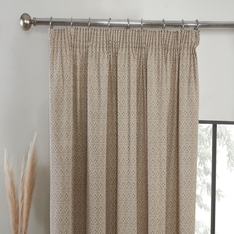 Aztec Linen Pencil Pleat Ready Made Curtains Aztec Linen Pencil Pleat Ready Made Curtains