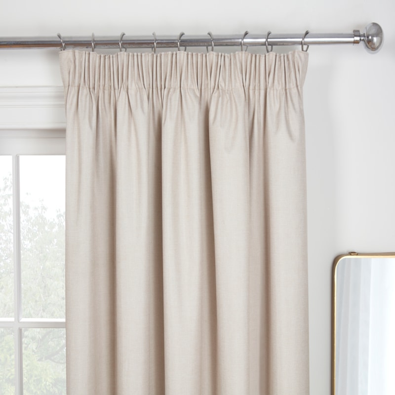 Eclipse Natural  Pencil Pleat Ready Made Curtain Eclipse Natural  Pencil Pleat Ready Made Curtain