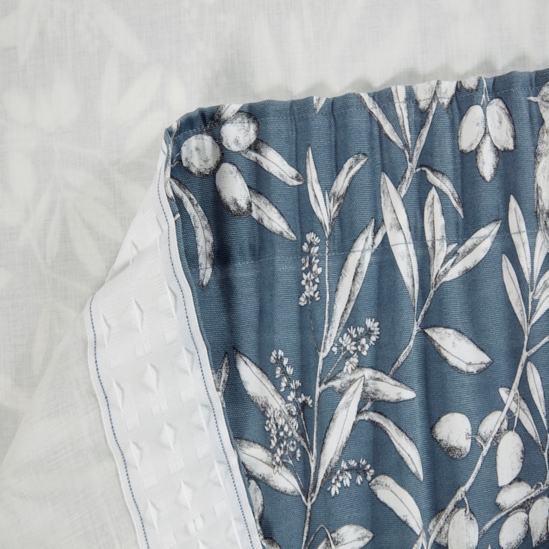 Aviary Bluebell Pencil Pleat Ready Made Curtains Aviary Bluebell Pencil Pleat Ready Made Curtains