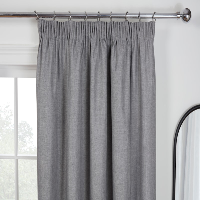 Eclipse Pewter Pencil Pleated Ready Made Curtains Eclipse Pewter Pencil Pleated Ready Made Curtains
