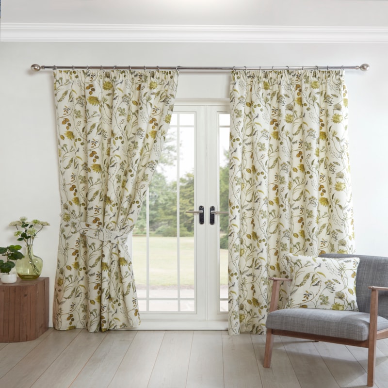 Grove fennel Ready Made Pencil Pleat Curtain Grove fennel Ready Made Pencil Pleat Curtain