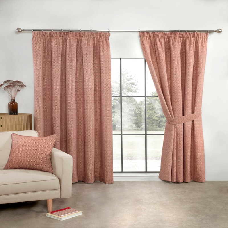 Aztec Salsa Pencil Pleat Ready Made Curtains Aztec Salsa Pencil Pleat Ready Made Curtains