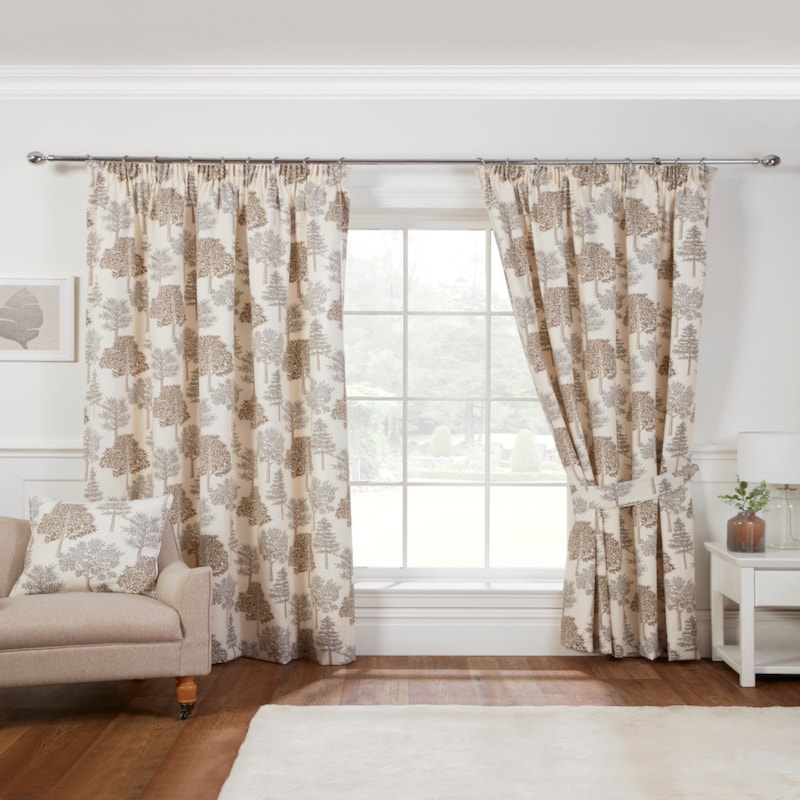 Coppice Natural Pencil Pleat Ready Made Curtains Coppice Natural Pencil Pleat Ready Made Curtains