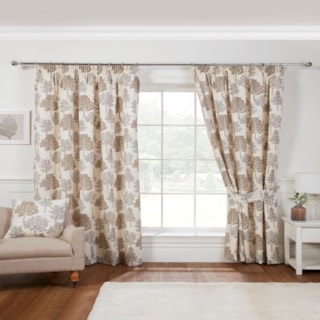 Coppice Natural Pencil Pleat Ready Made Curtains