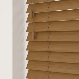 50mm Fauxwood Venetian Blinds - Amber