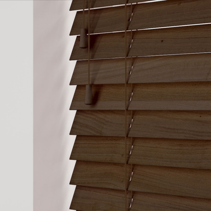 50mm Wood Venetian - Fired Walnut 50mm Wood Venetian - Fired Walnut