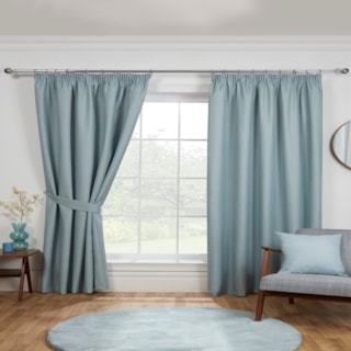 Eclipse Duck Egg Pencil Pleat Ready Made Curtains
