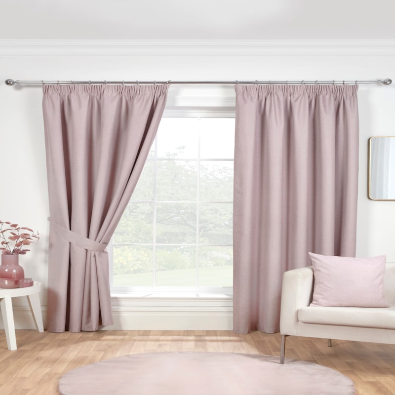 Eclipse Blush Pencil Pleat Ready Made Curtain Eclipse Blush Pencil Pleat Ready Made Curtain