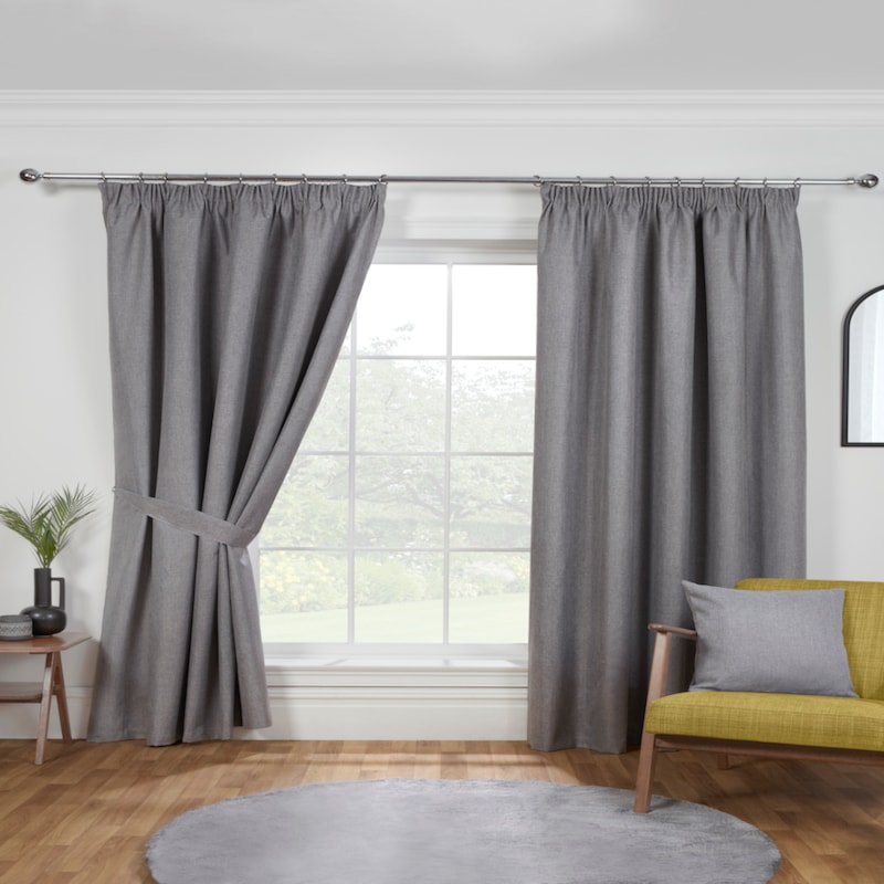Eclipse Pewter Pencil Pleated Ready Made Curtains Eclipse Pewter Pencil Pleated Ready Made Curtains