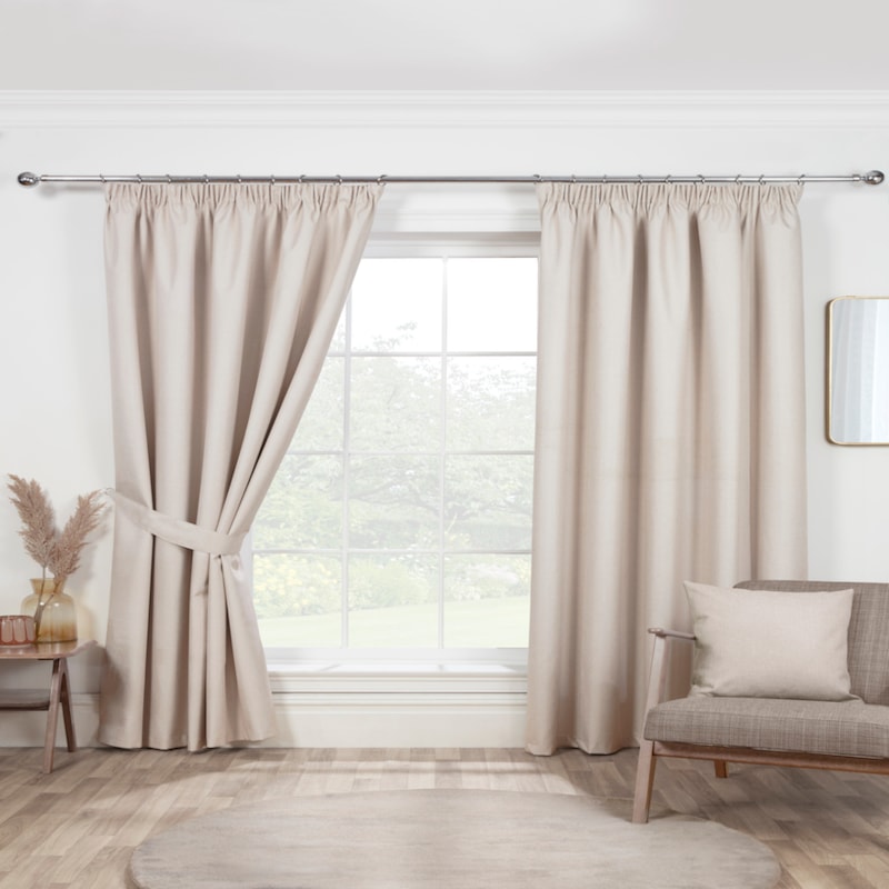 Eclipse Natural  Pencil Pleat Ready Made Curtain Eclipse Natural  Pencil Pleat Ready Made Curtain