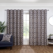 Marrakech Navy Ready Made Eyelet Curtain Marrakech Navy Ready Made Eyelet Curtain