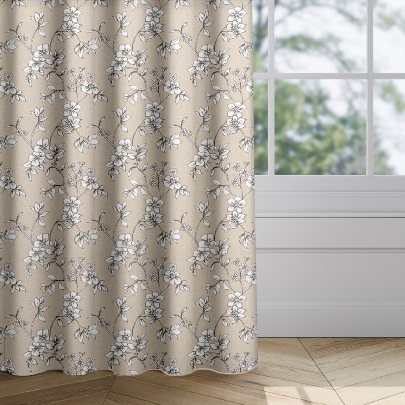 Made 2 Measure Curtain - Flores Biscuit Made 2 Measure Curtain - Flores Biscuit